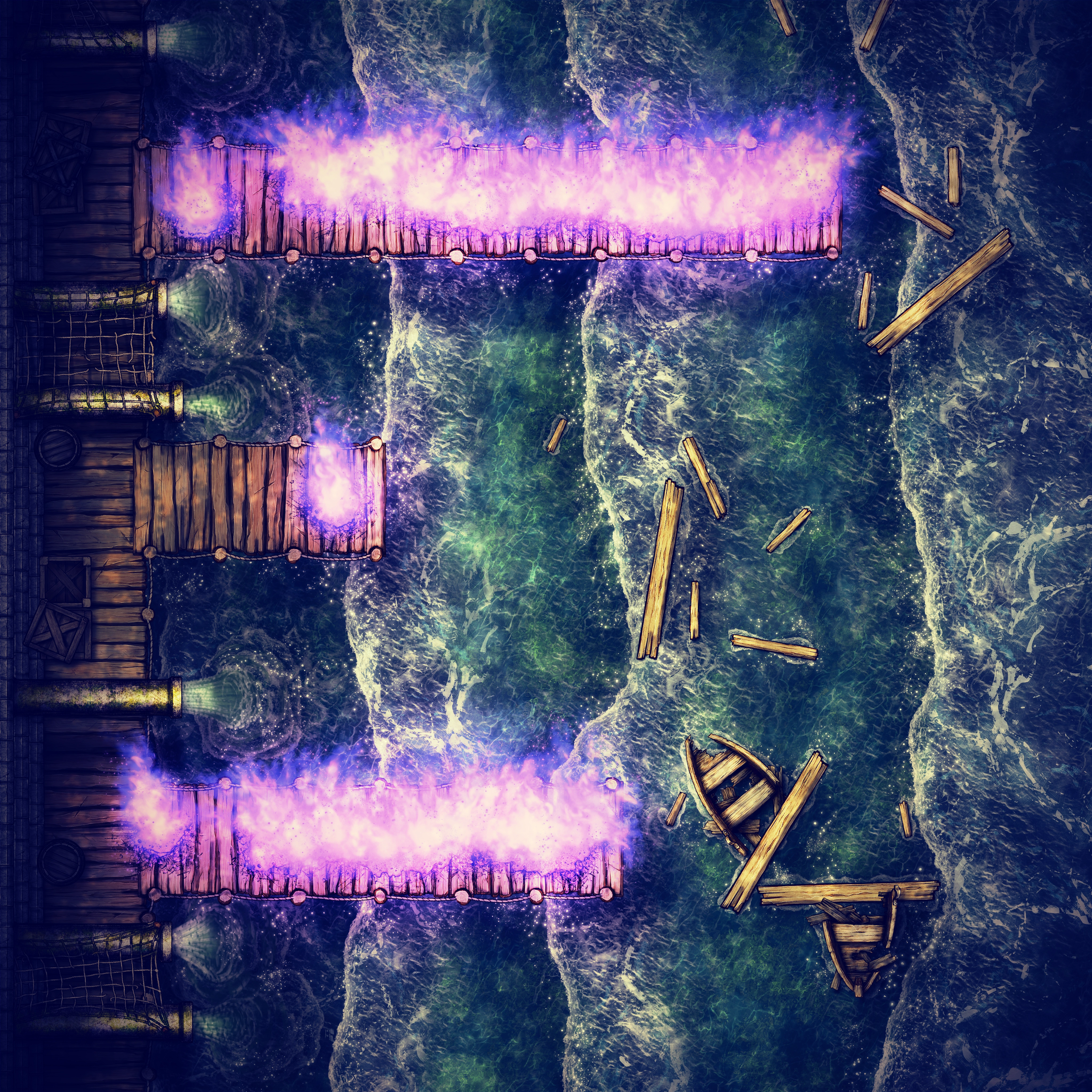 Voidfallen - Burning Harbour Map