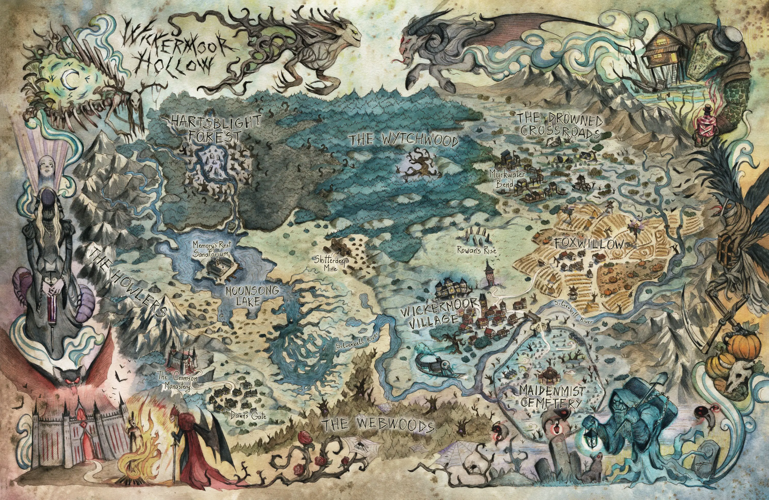 Wickermoor Hollow map