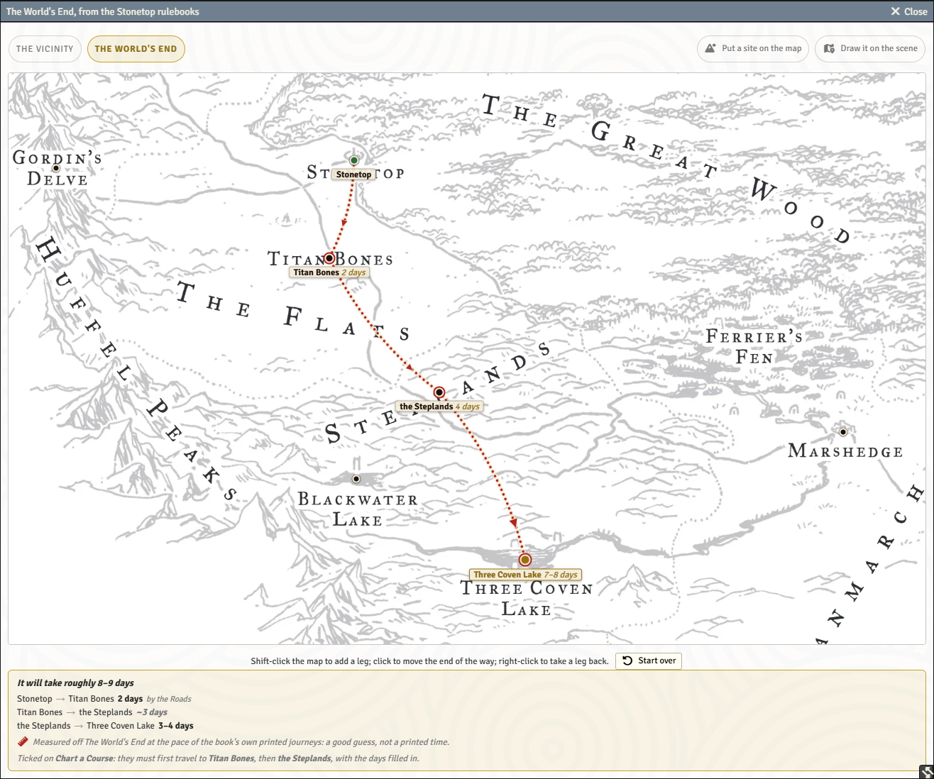 Tools to draw your party's trail on expeditions