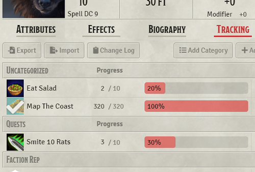 Crash's Tracking & Training (5e)